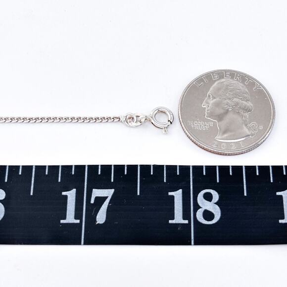 Vintage Sterling Silver 925 Greek Key Design Necklace 17.75" - Picture 4 of 10